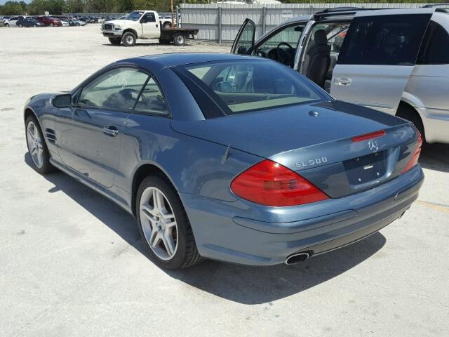 WDBSK75F86F113062 - 2006 MERCEDES-BENZ SL 500 BLUE photo 3