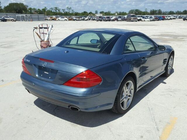 WDBSK75F86F113062 - 2006 MERCEDES-BENZ SL 500 BLUE photo 4