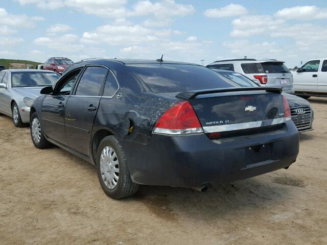 2G1WC583189249916 - 2008 CHEVROLET IMPALA BLACK photo 3