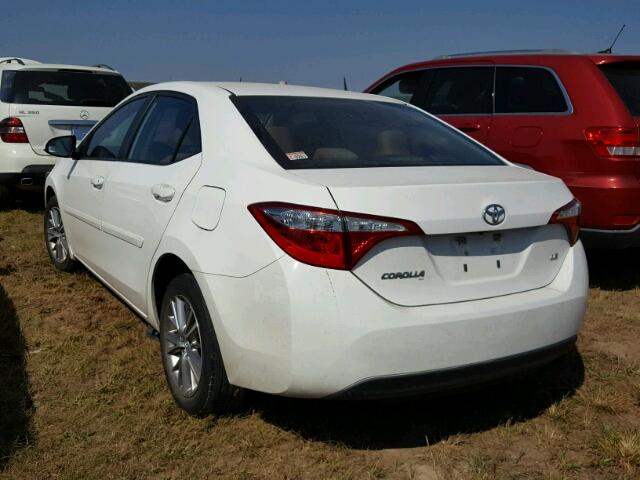 5YFBURHE1EP051845 - 2014 TOYOTA COROLLA L WHITE photo 3