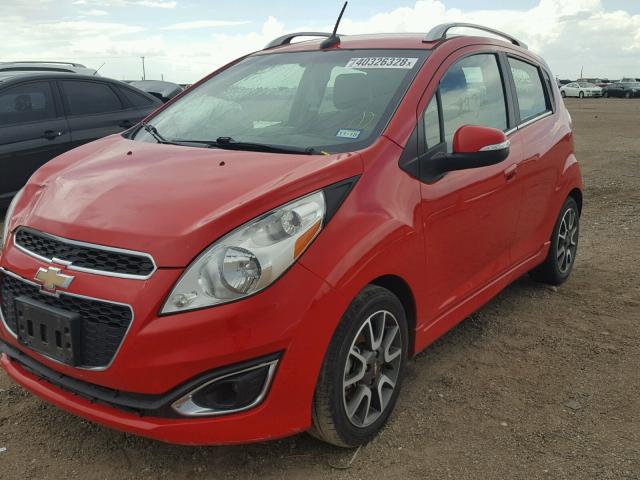 KL8CF6S99EC455194 - 2014 CHEVROLET SPARK 2LT RED photo 2