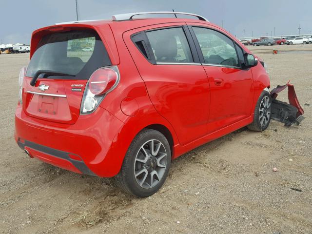 KL8CF6S99EC455194 - 2014 CHEVROLET SPARK 2LT RED photo 4