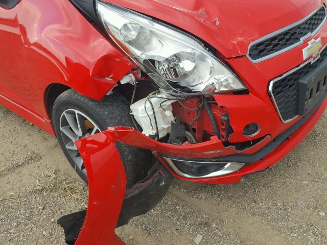 KL8CF6S99EC455194 - 2014 CHEVROLET SPARK 2LT RED photo 9