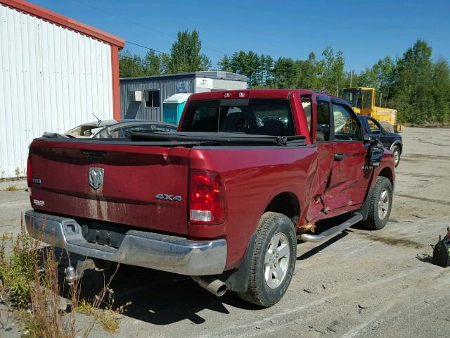 1D3HV18T79S719117 - 2009 DODGE RAM 1500 RED photo 4