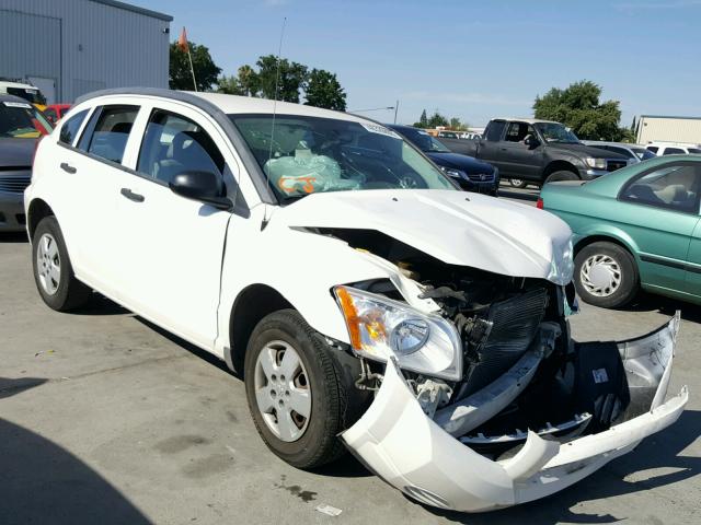 1B3HB28B87D385133 - 2007 DODGE CALIBER WHITE photo 1