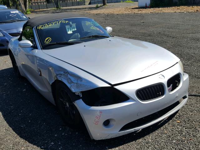 4USBT334X3LS48026 - 2003 BMW Z4 2.5 SILVER photo 1