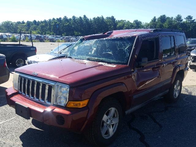 1J8HG48K47C507657 - 2007 JEEP COMMANDER MAROON photo 2