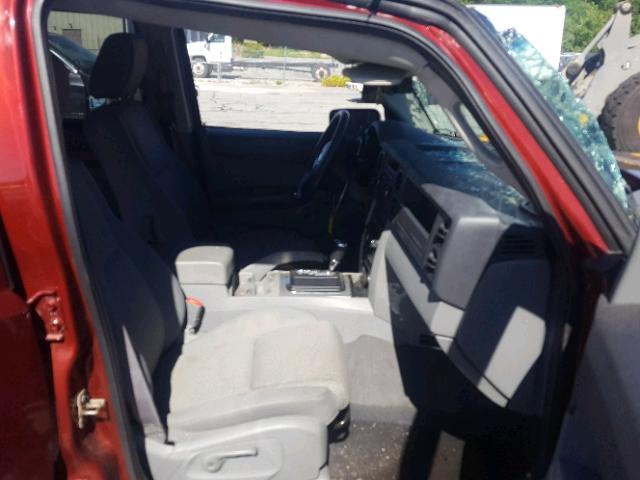 1J8HG48K47C507657 - 2007 JEEP COMMANDER MAROON photo 5