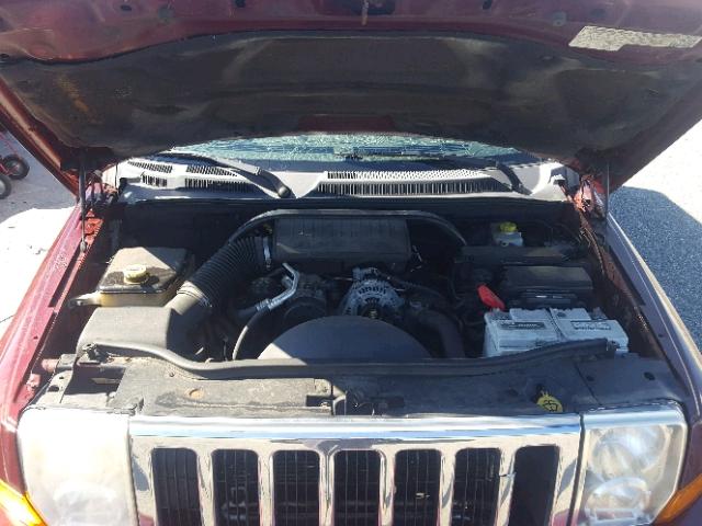 1J8HG48K47C507657 - 2007 JEEP COMMANDER MAROON photo 7