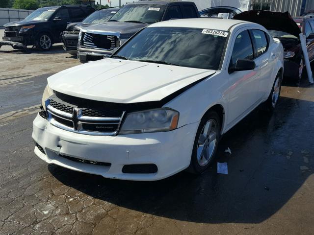 1B3BD4FB9BN563052 - 2011 DODGE AVENGER EX WHITE photo 2