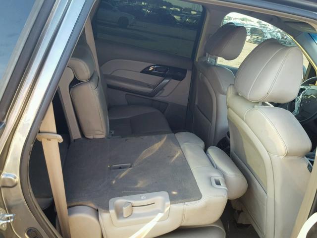 2HNYD286X9H505896 - 2009 ACURA MDX TECHNO TAN photo 6