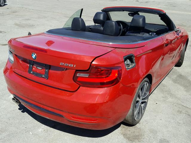 WBA1K7C52FV472546 - 2015 BMW 228 XI RED photo 4