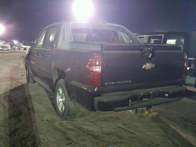 3GNEC12JX7G109443 - 2007 CHEVROLET AVALANCHE BLACK photo 3