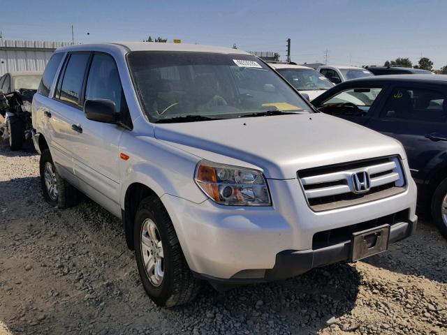 5FNYF28187B027288 - 2007 HONDA PILOT LX SILVER photo 1