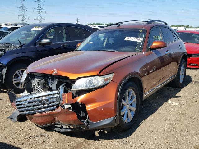 JNRAS08W46X210902 - 2006 INFINITI FX35 ORANGE photo 2