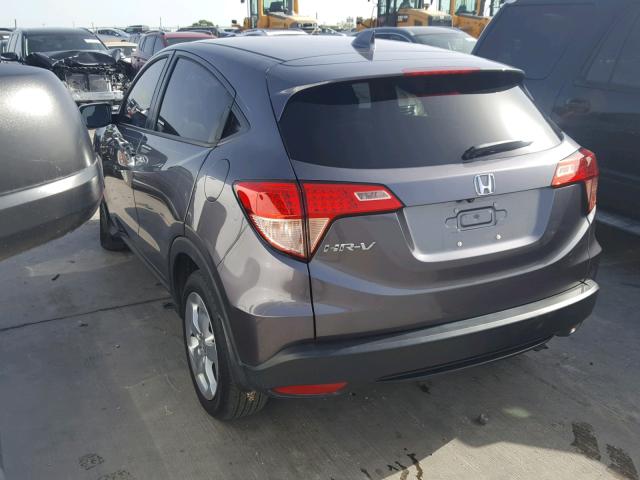 3CZRU5H51GM729442 - 2016 HONDA HR-V EX GRAY photo 3