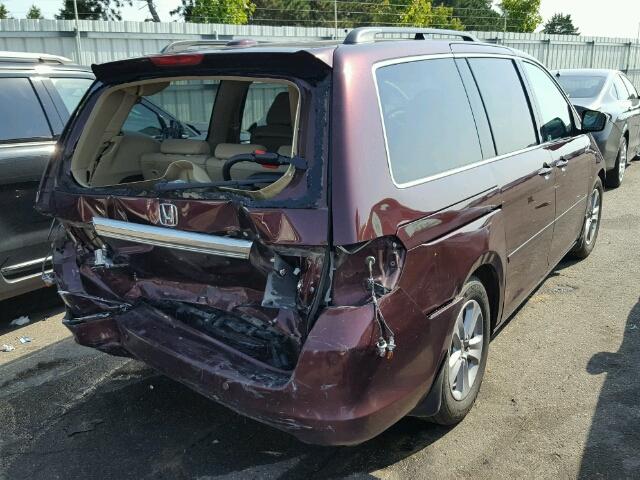 5FNRL3H99AB007857 - 2010 HONDA ODYSSEY TO MAROON photo 4