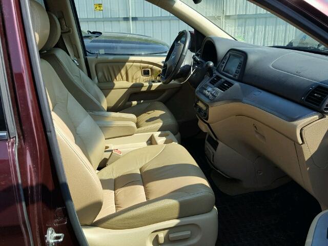 5FNRL3H99AB007857 - 2010 HONDA ODYSSEY TO MAROON photo 5