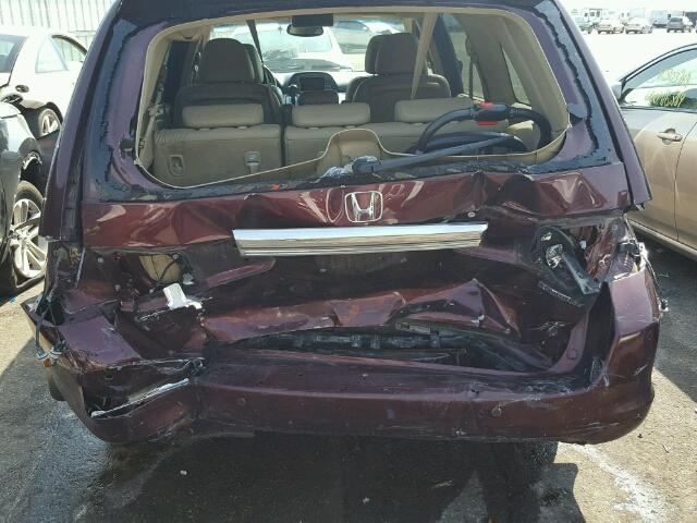 5FNRL3H99AB007857 - 2010 HONDA ODYSSEY TO MAROON photo 9