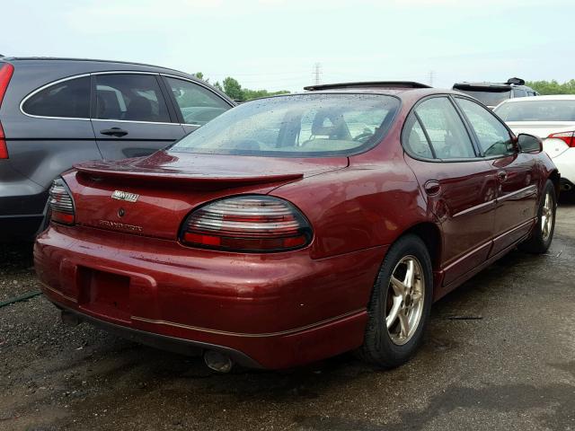 1G2WR5212YF280911 - 2000 PONTIAC GRAND PRIX BURGUNDY photo 4