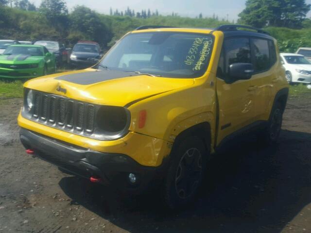 ZACCJBCT3GPD14824 - 2016 JEEP RENEGADE T YELLOW photo 2