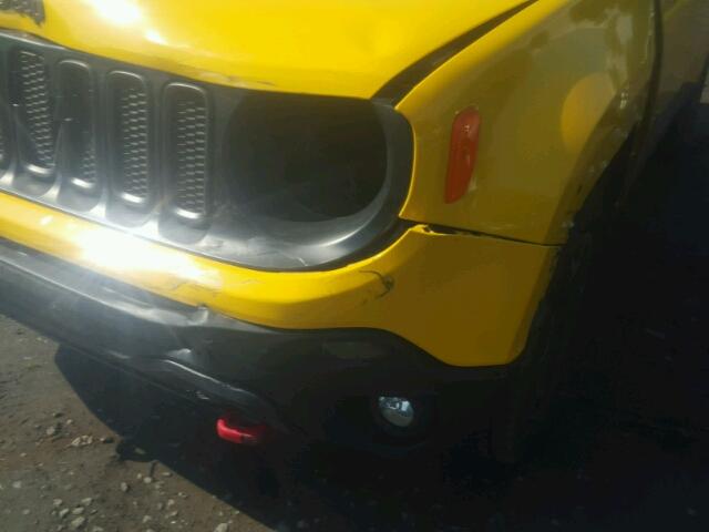 ZACCJBCT3GPD14824 - 2016 JEEP RENEGADE T YELLOW photo 9