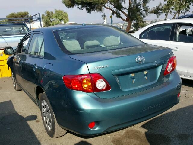 JTDBU4EE8A9107173 - 2010 TOYOTA COROLLA BA TEAL photo 3