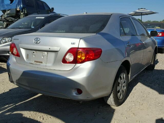 1NXBU40E39Z137211 - 2009 TOYOTA COROLLA BA SILVER photo 4