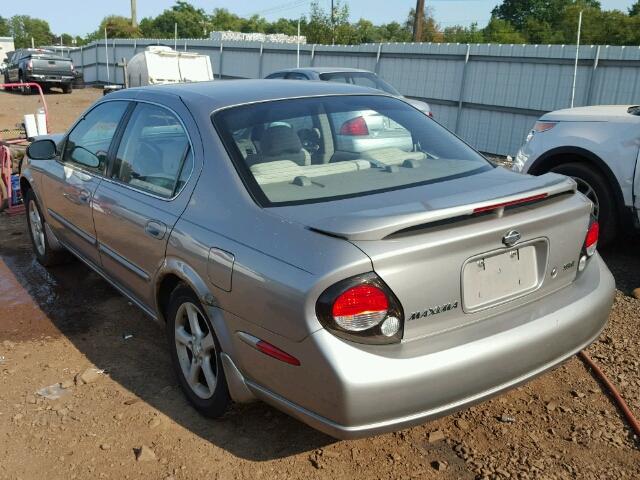 JN1CA31D21T825649 - 2001 NISSAN MAXIMA GXE BEIGE photo 3