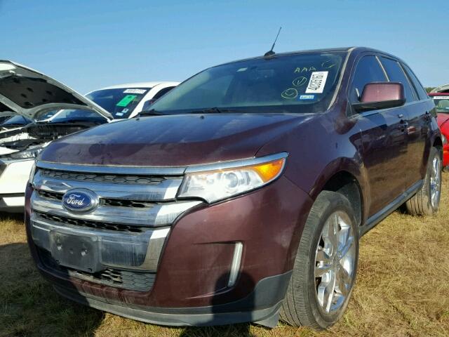 2FMDK3KC5BBA60650 - 2011 FORD EDGE LIMIT MAROON photo 2