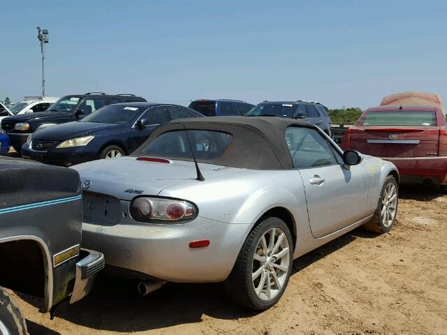 JM1NC25F580150235 - 2008 MAZDA MX-5 MIATA SILVER photo 4