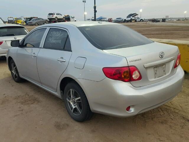 1NXBU4EE2AZ311590 - 2010 TOYOTA COROLLA SILVER photo 3