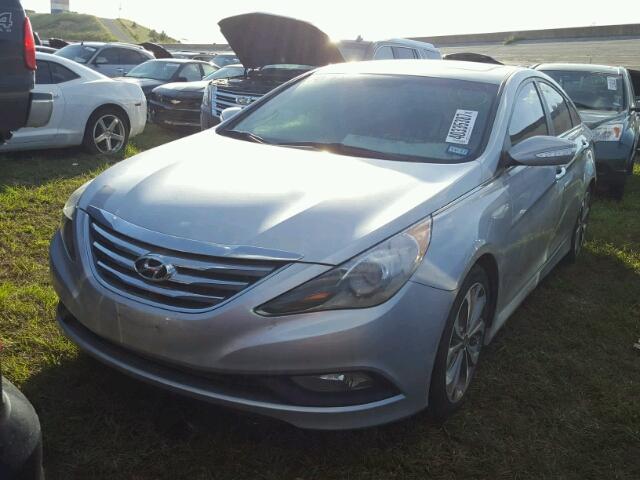 5NPEC4AB5EH843657 - 2014 HYUNDAI SONATA SE SILVER photo 2