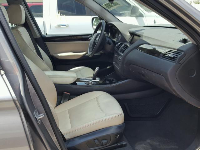 5UXWX9C55E0D39802 - 2014 BMW X3 XDRIVE2 GRAY photo 5