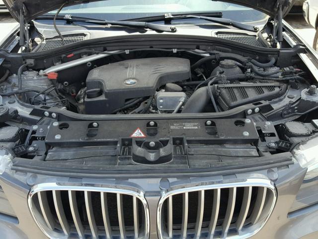 5UXWX9C55E0D39802 - 2014 BMW X3 XDRIVE2 GRAY photo 7