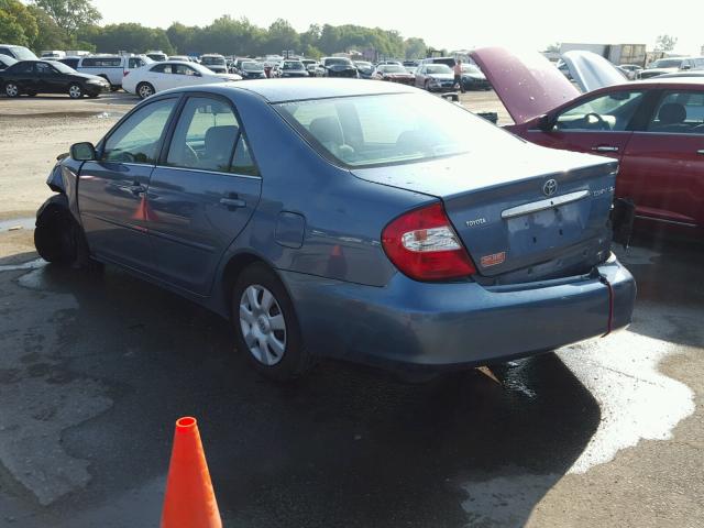 4T1BE32K84U881213 - 2004 TOYOTA CAMRY LE BLUE photo 3