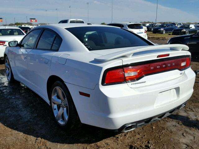 2C3CDXCT9EH147523 - 2014 DODGE CHARGER WHITE photo 3