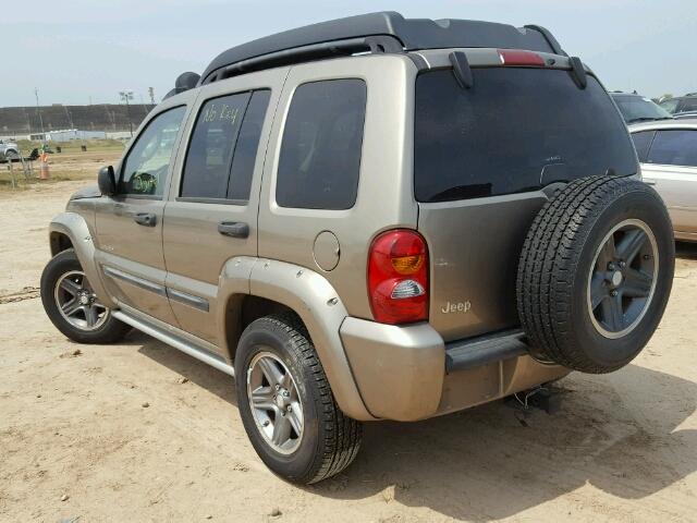 1J8GK38K14W320746 - 2004 JEEP LIBERTY TAN photo 3