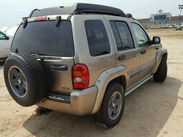 1J8GK38K14W320746 - 2004 JEEP LIBERTY TAN photo 4