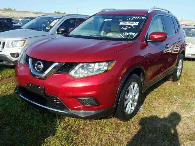 5N1AT2MT2EC758385 - 2014 NISSAN ROGUE RED photo 2