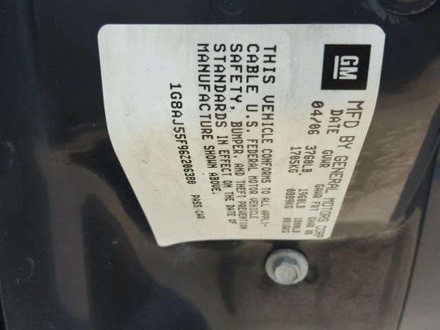 1G8AJ55F96Z206380 - 2006 SATURN ION LEVEL MAROON photo 10