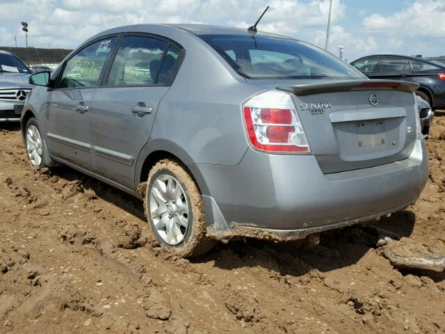 3N1AB6AP4CL631552 - 2012 NISSAN SENTRA GRAY photo 3