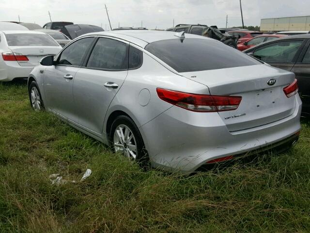 KNAGT4L3XG5103763 - 2016 KIA OPTIMA SILVER photo 3