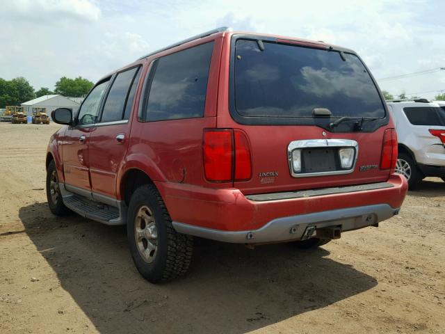 5LMFU28A5YLJ28308 - 2000 LINCOLN NAVIGATOR RED photo 3