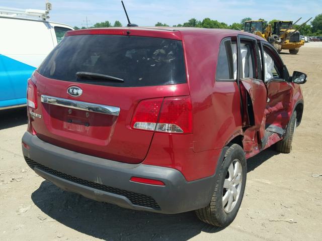 5XYKT3A17BG039030 - 2011 KIA SORENTO BA MAROON photo 4