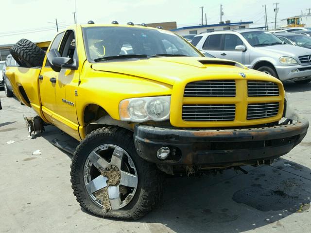 3D7KS28C35G749297 - 2005 DODGE RAM 2500 S YELLOW photo 1