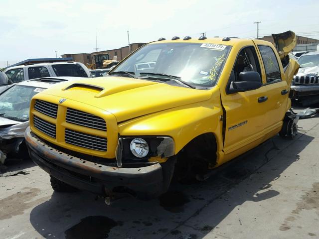 3D7KS28C35G749297 - 2005 DODGE RAM 2500 S YELLOW photo 2