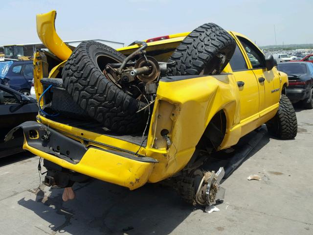 3D7KS28C35G749297 - 2005 DODGE RAM 2500 S YELLOW photo 4