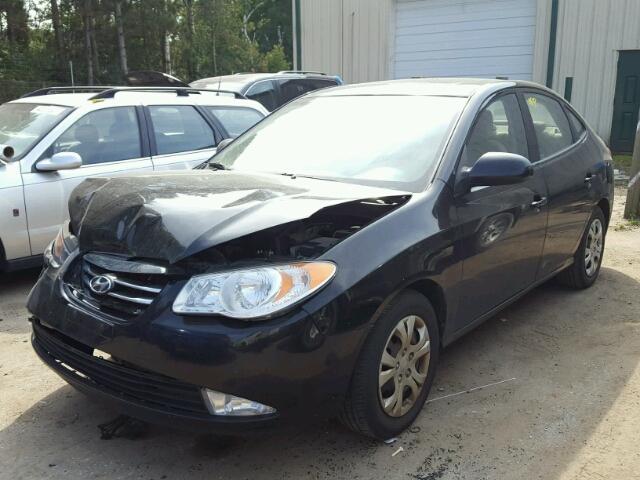 KMHDU4AD1AU928324 - 2010 HYUNDAI ELANTRA BLACK photo 2