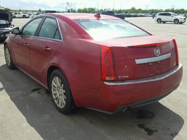 1G6DA5EY1B0140199 - 2011 CADILLAC CTS RED photo 3